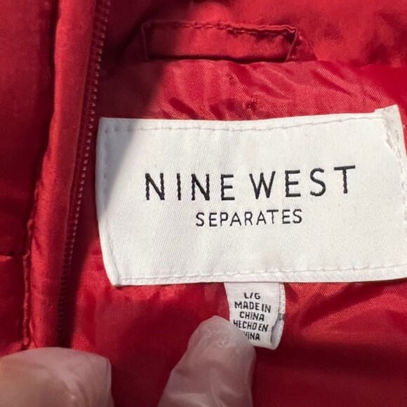 Nine West Womens Red Full Zip Down Filled Softshell Puffer Vest Size Large - Picture 5 of 10